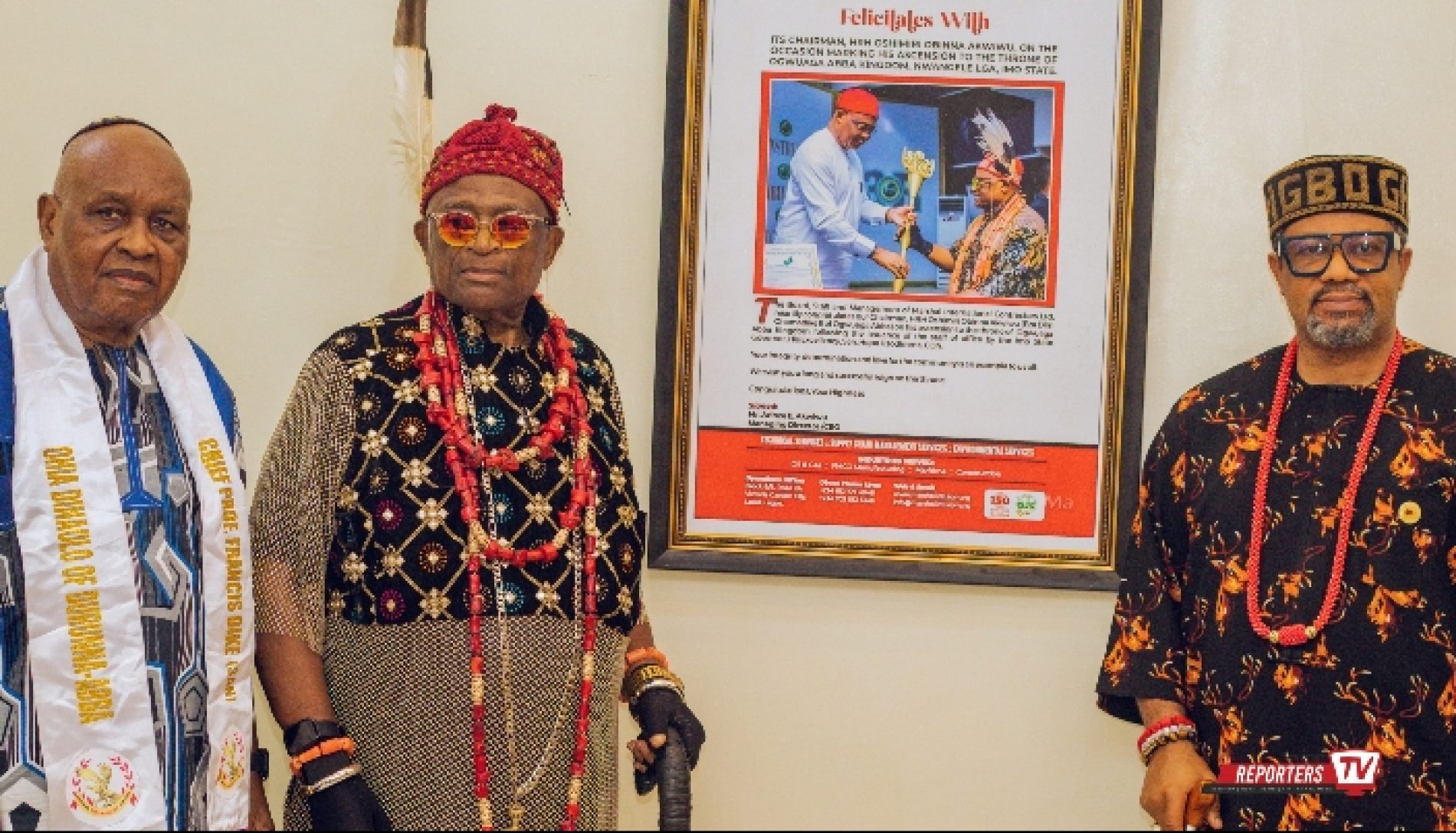 Ezigbo Ghana Pays Courtesy Visit To Eze Duru Oshimiri-ataa- Ataa Obinna Akwiwu (Dim Ohamadike ii), Commends His Purposeful Leadership, And Congratulates Him For A Successful Ofala Cultural Festival