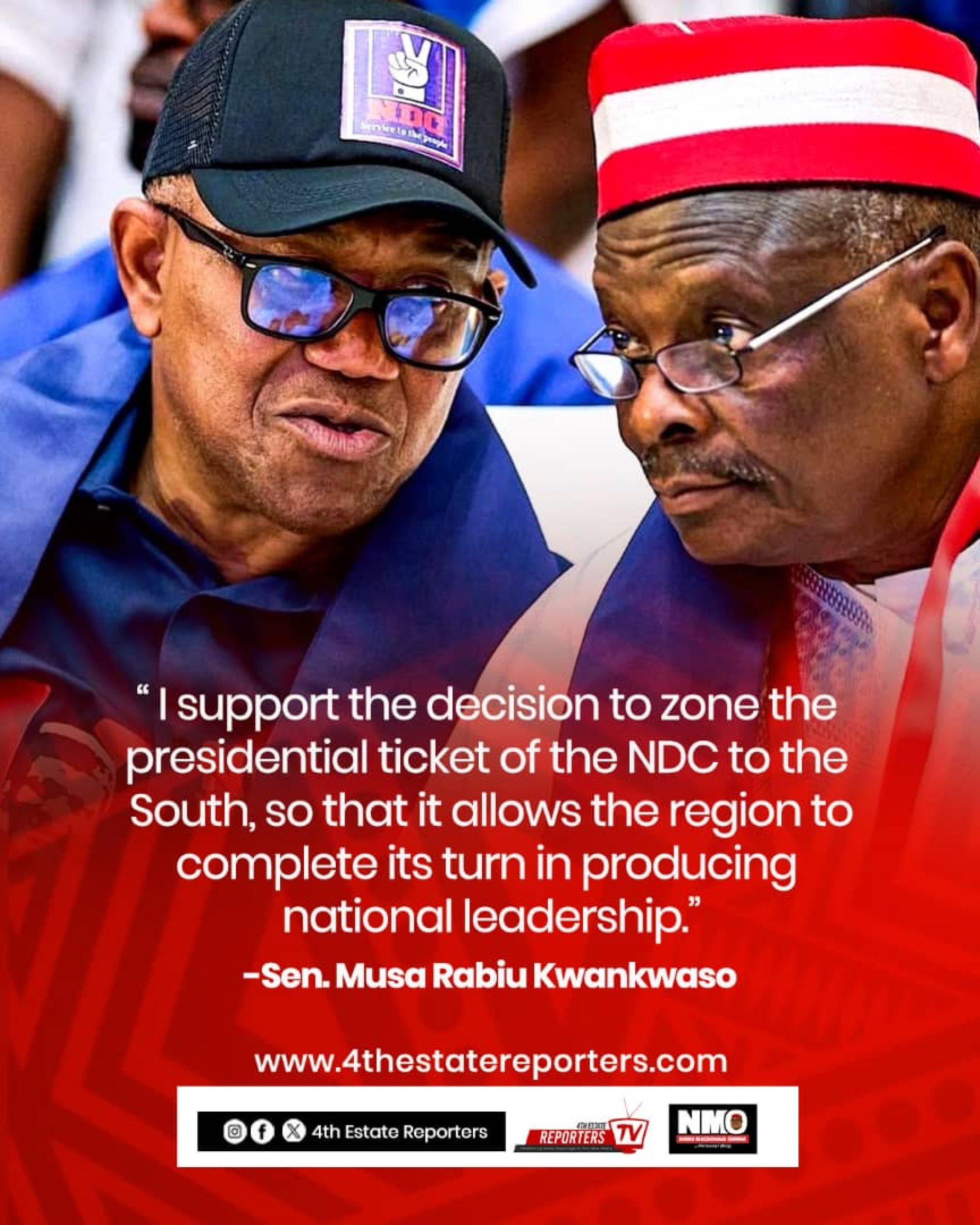 SOUTH DESERVES ITS TURN” — SENATOR KWANKWASO BACKS SOUTHERN PRESIDENTIAL TICKET FOR 2027 