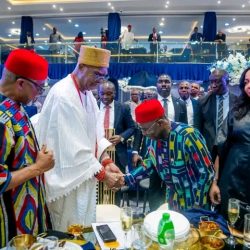 GOVERNOR ALEX OTTI CELEBRATES IGWE ACHEBE AT 85, DESCRIBES HIM AS A SYMBOL OF CULTURAL EXCELLENCE AND RESPECT FOR TRADITIONAL LEADERSHIP