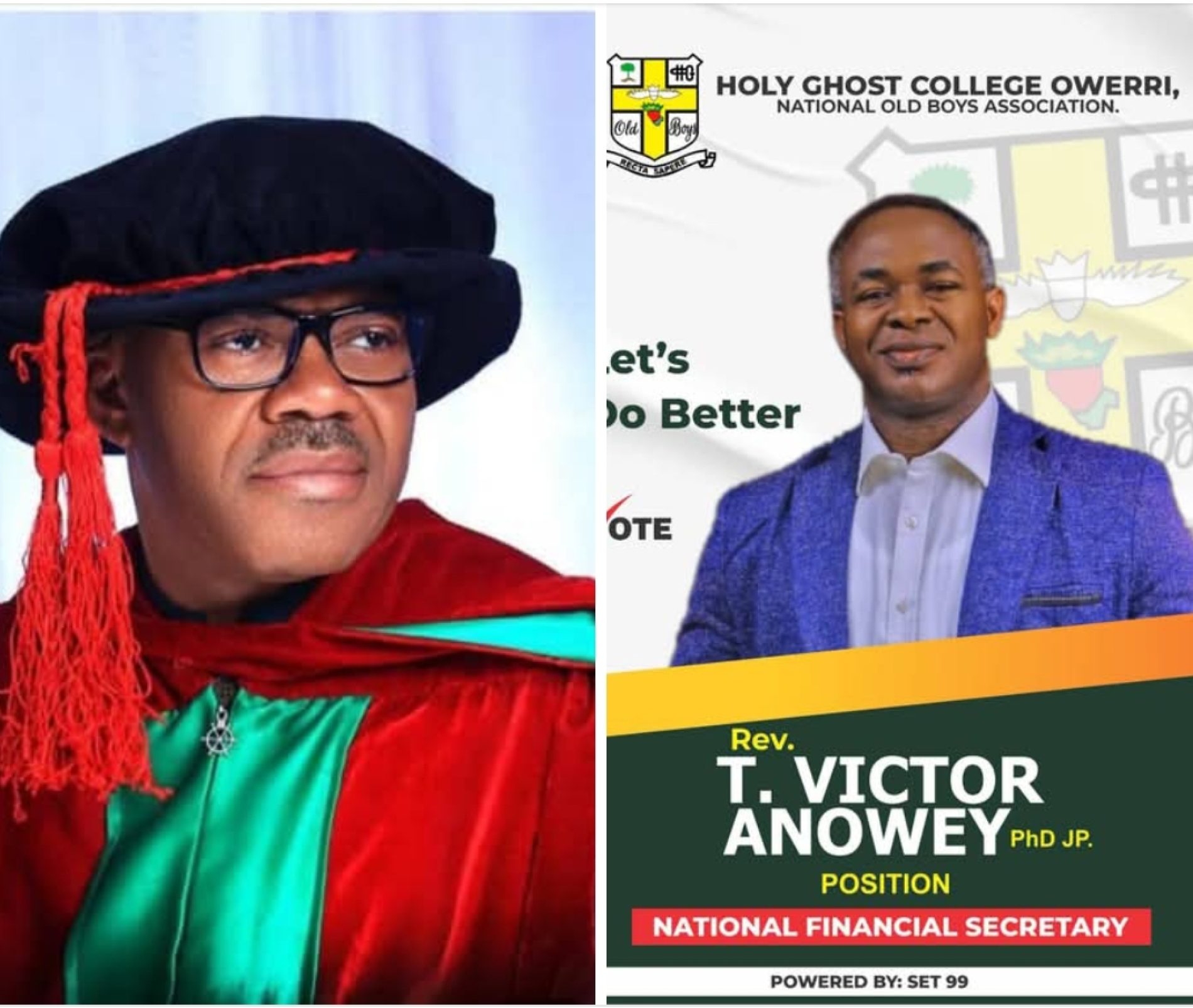 Prof. Martin Nwankwo, Victor Anowey emerge National President, Financial Secretary of the Alumni of Holy Ghost College Owerri