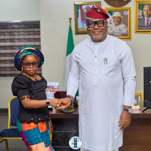 EIGHT -YEAR-OLD MISS SUCCESS EDMOND FOMBO SERVES AS ONE-DAY CHAIRMAN OF BONNY LGA