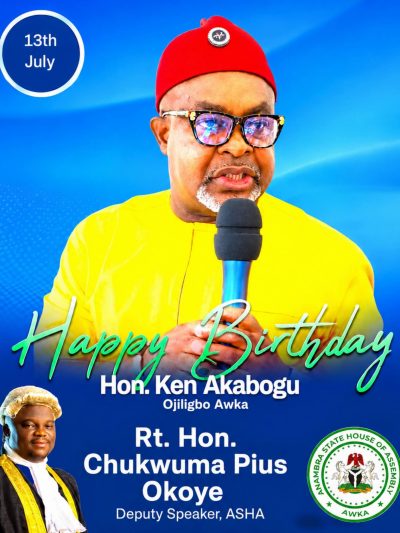 Deputy Speaker Rt. Hon. Chukwuma Pius Okoye Celebrates Hon. Ken Akabogu on His Birthday