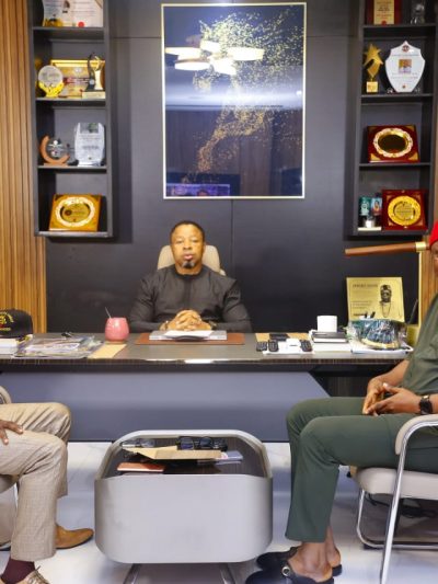 DAILY SUN DELEGATION PAYS COURTESY VISIT TO HIGH CHIEF ANTHONY IKENNA OBELE (OKWUNZE AGUATA), PRESENTS ENTREPRENEUR OF THE YEAR 2026 NOMINATION LETTER IN LAGOS