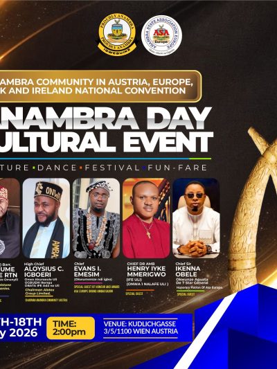 Anambra State Association Europe names High Chief Dr. Anthony Ikenna Obele as honorary patron, honours Chief Evans Emesim and Dr. Henry Iyke with brand ambassadorial and legacy awards