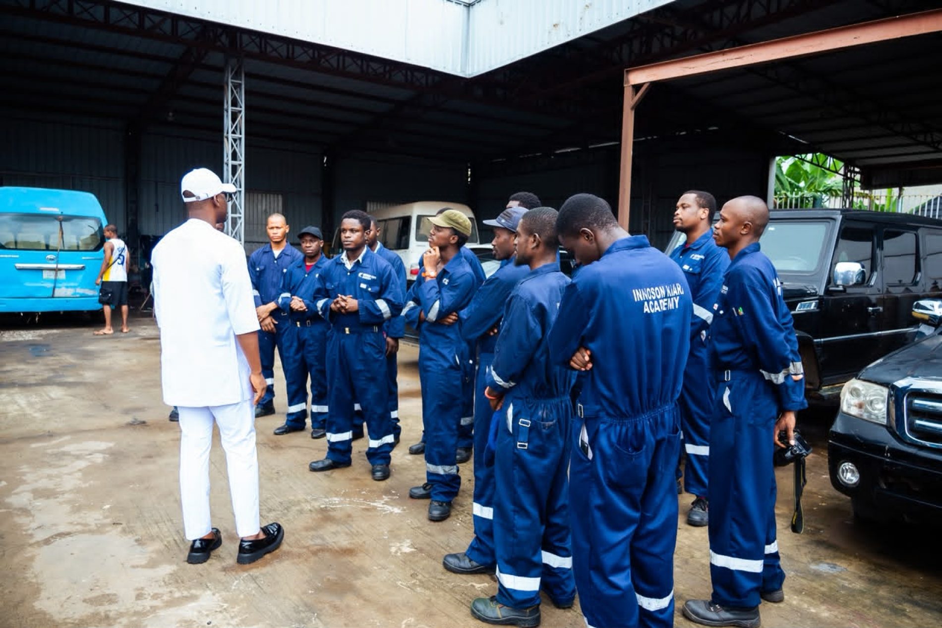 SHAPING LIVES IN AGUATA: DR CHIBUEZE OFOBUIKE VISITS AGUATA YOUTHS UNDERGOING TRAINING AT THE INNOSON KIARA ACADEMY, NNEWI, UNDER HIS FULL SPONSORSHIP