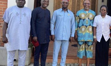 APGA CANDIDATE, HON. IKENNA IYIEGBU, PAYS COURTESY VISIT TO CHIEF OSITA CHIDOKA (IKE OBOSI)